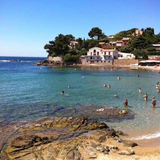 Charmant Bas De Villa Avec Terrasse A Proximite De La Plage Et Du Port Carqueiranne Dış mekan fotoğraf